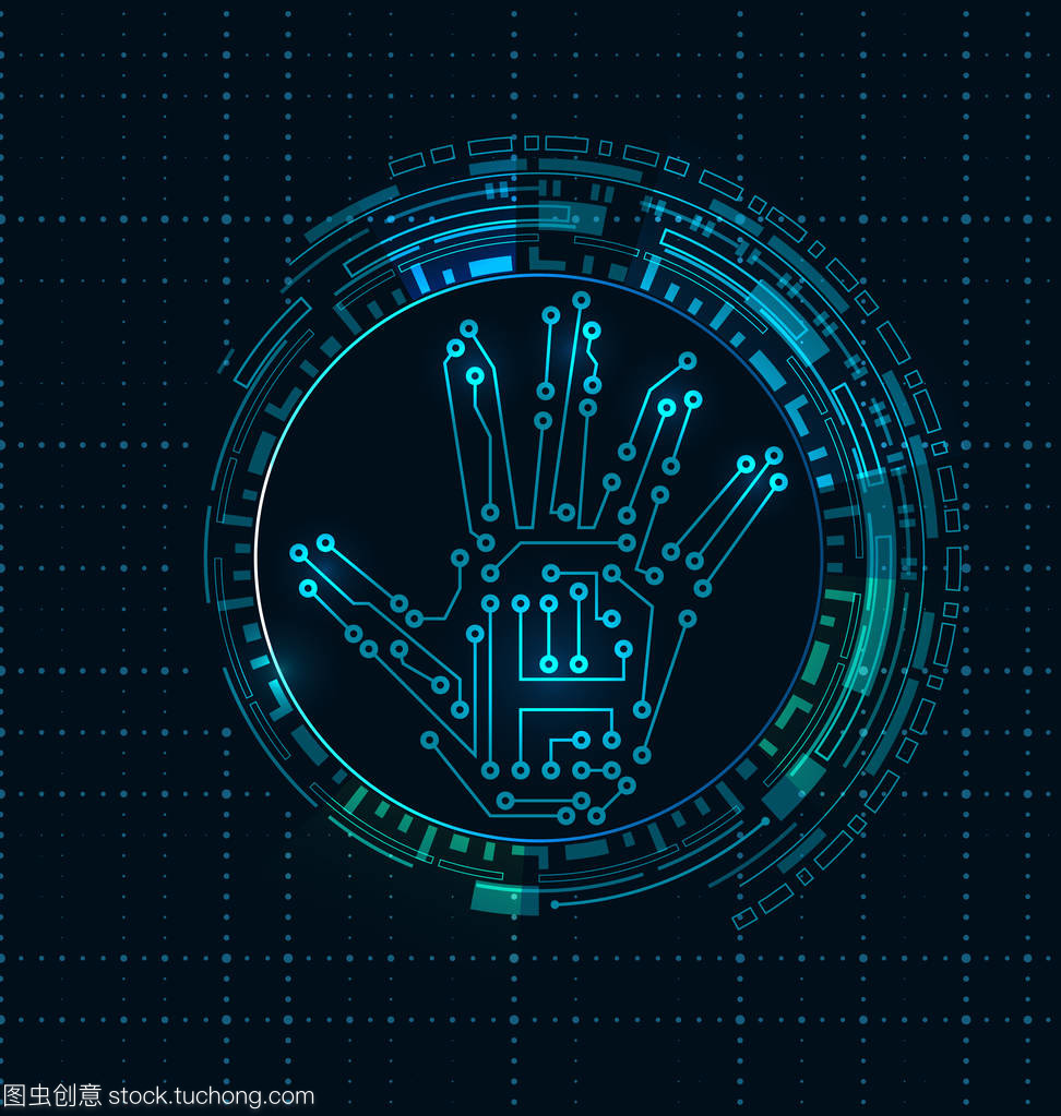 抽象手與掃描, 電子技術背景, 電路線, 平視顯示器元素